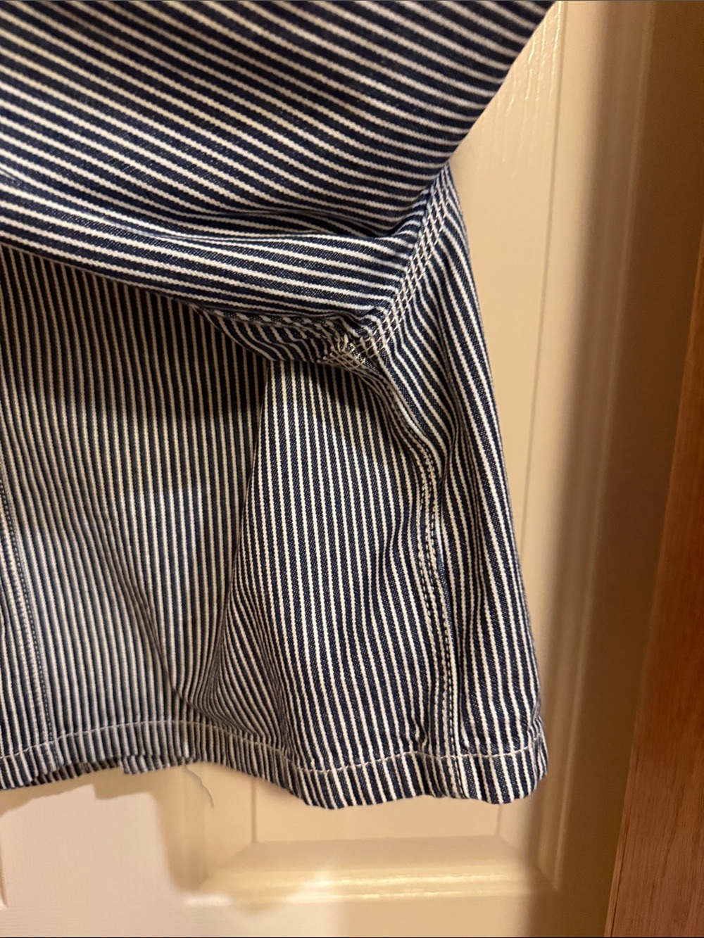 Lee Striped Blue and White Cropped Jean Jacket Kacey Lee Musgraves - Picture 12 of 15